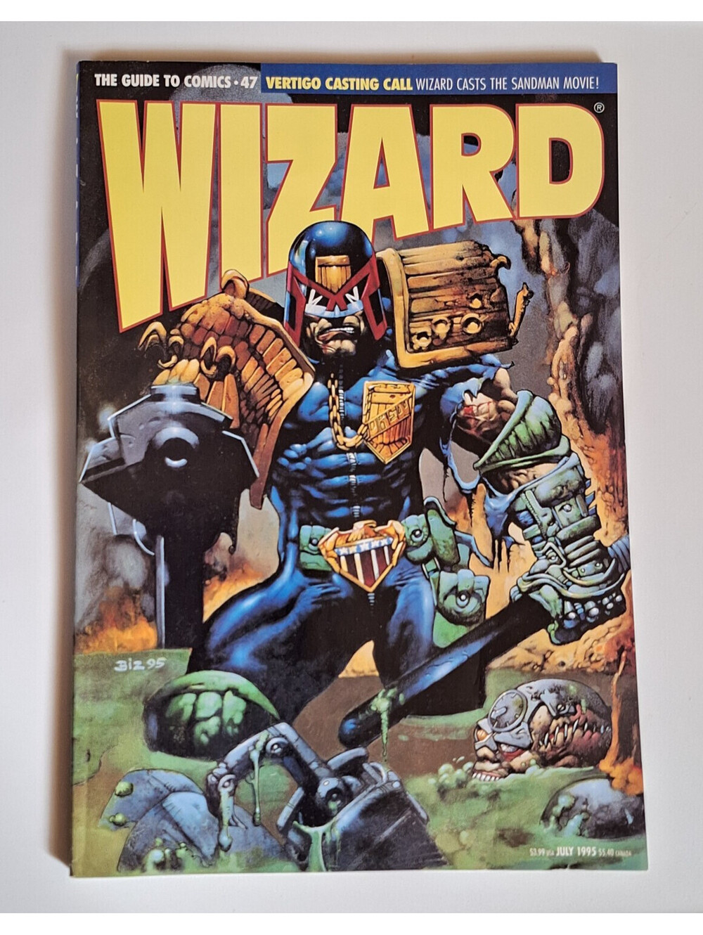WIZARD MAGAZINE #47 1995 WORLD PRESS JUDGE DREDD - Picture 1 of 12